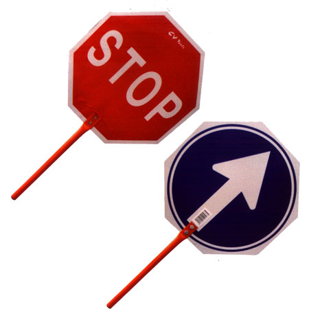 PALETA SEÑALIZACIÓN STOP – PASO CON MANGO ALUMINIO